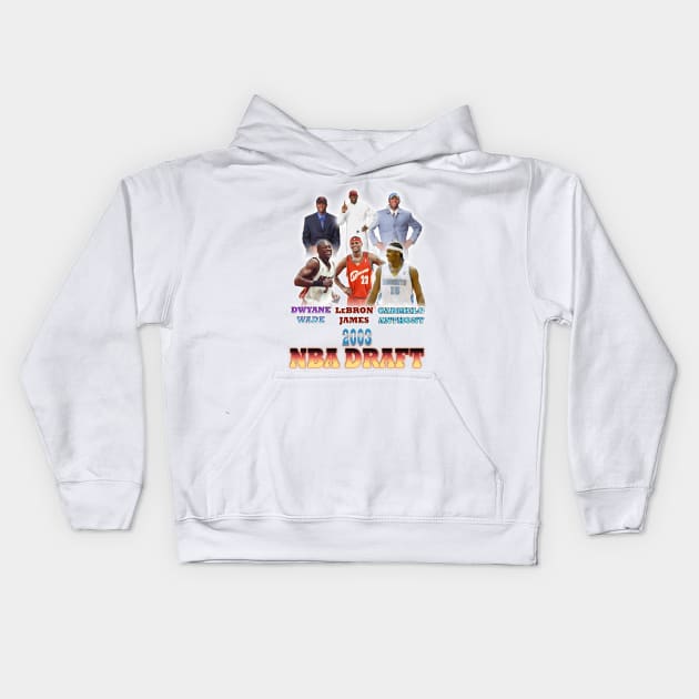 2003 NBA Draft Rap Tee Kids Hoodie by WalkDesigns